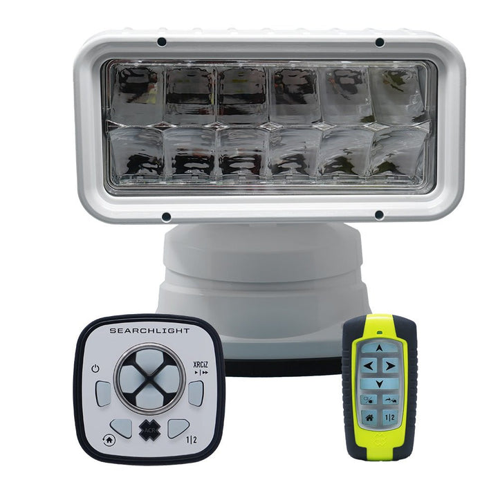 ACR RCL-200 White Wireless LED Searchlight w/URP-103 Wired Point Pad URH-103 Wireless Handheld Remote [1965] - Houseboatparts.com