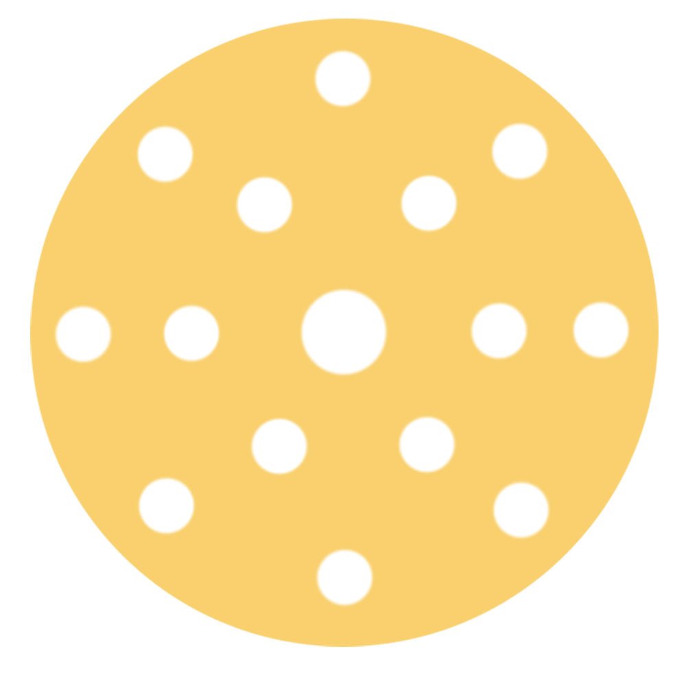 RUPES MULTIPURPOSE Paper Abrasive Discs 150mm (6") - 15 Holes - P220 Grit *Box of 100pcs [9.45PD220] - Houseboatparts.com