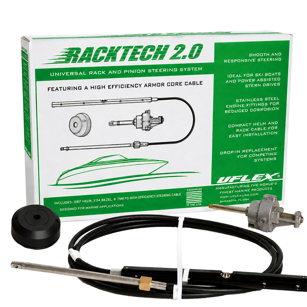 Uflex Racktech - 2.0 High Efficiency Rack  Pinion System Kit - 17' Cable [RACKTECH2.017]