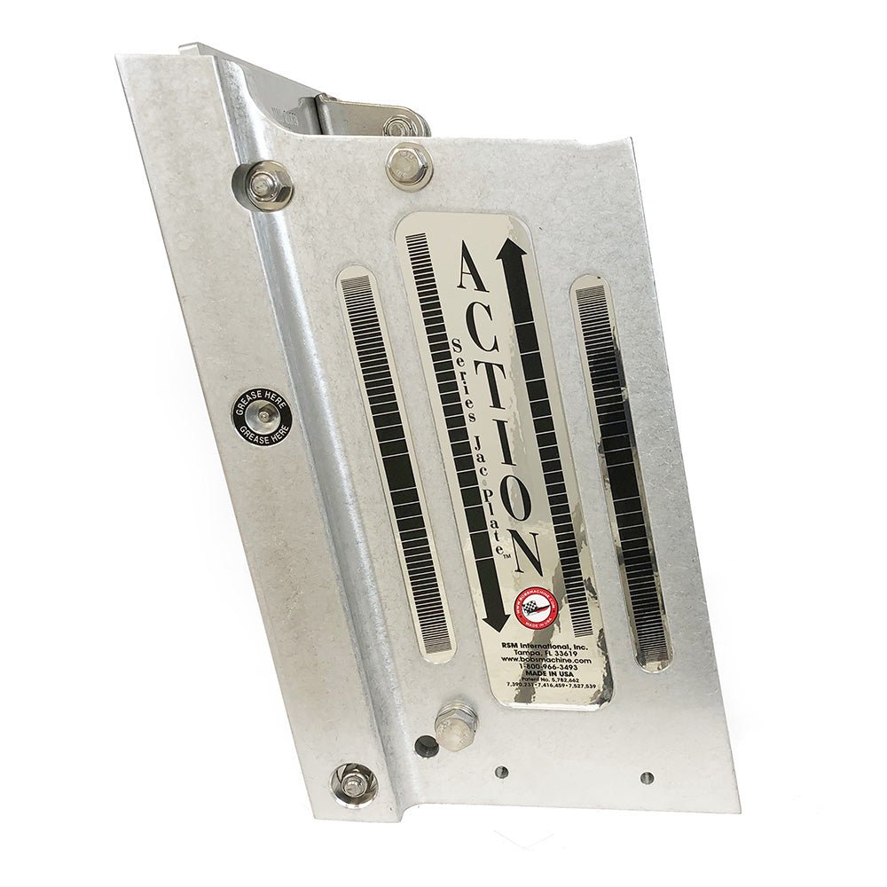 Bob's Machine 8" Setback Action Series Hydraulic Jack Plate - Silver [100-108001-NOPC-NOSPN-NG] - Houseboatparts.com