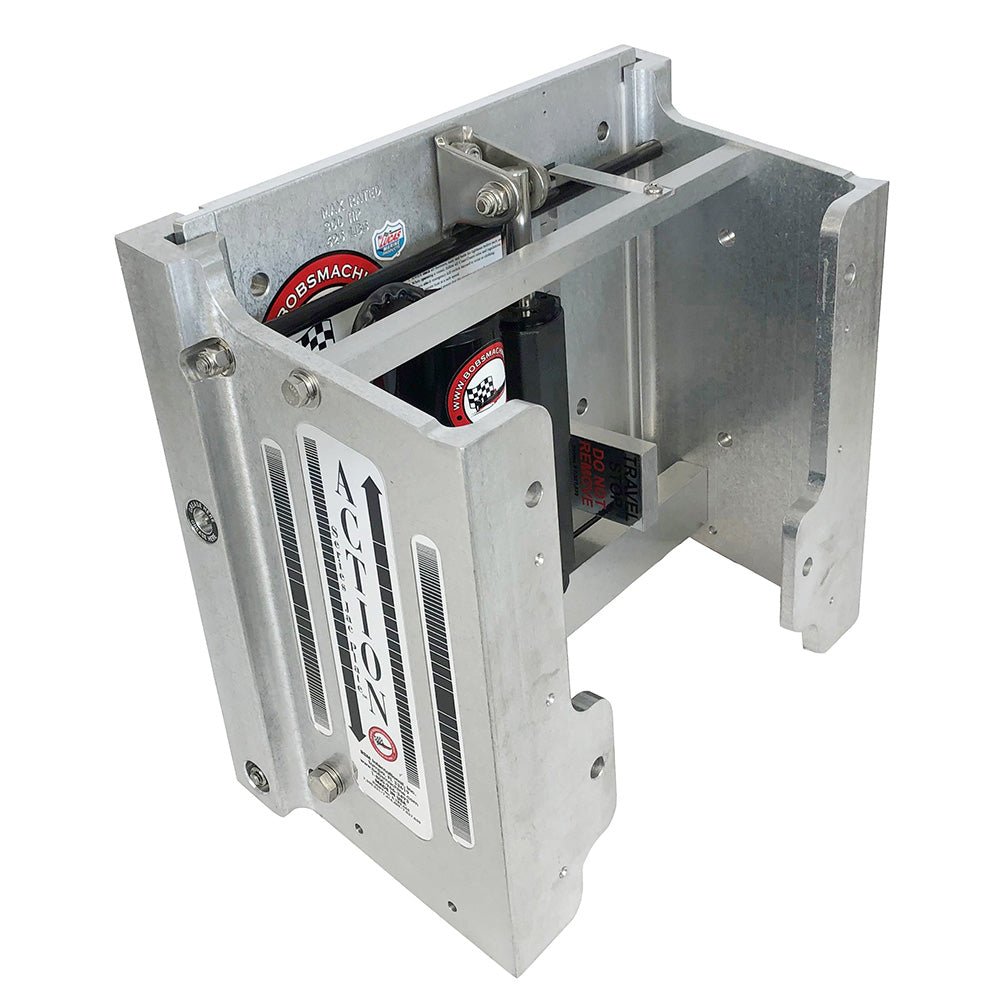 Bob's Machine 8" Setback Action Series Hydraulic Jack Plate - Silver [100-108001-NOPC-NOSPN-NG] - Houseboatparts.com