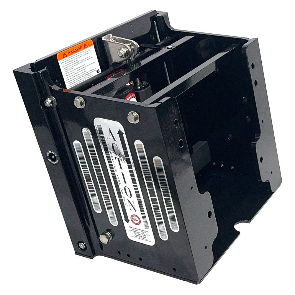 Bob's Machine 10" Setback Action Series Hydraulic Jack Plate - Gloss Black [100-111000P-PCGBLK-NOSPN-NG] - Houseboatparts.com