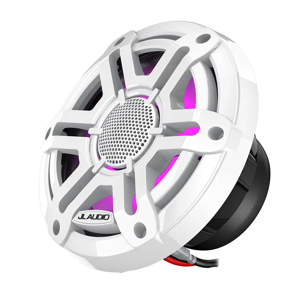 JL Audio M200 Marine Speakers 6.5" LED w/White Sport Grille [010-04753-02] - Houseboatparts.com