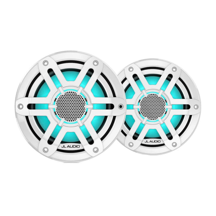 JL Audio M200 Marine Speakers 6.5" LED w/White Sport Grille [010-04753-02] - Houseboatparts.com