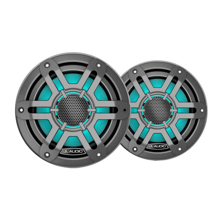 JL Audio M200 Marine Speakers 6.5" LED w/Grey Sport Grille [010-04753-03] - Houseboatparts.com