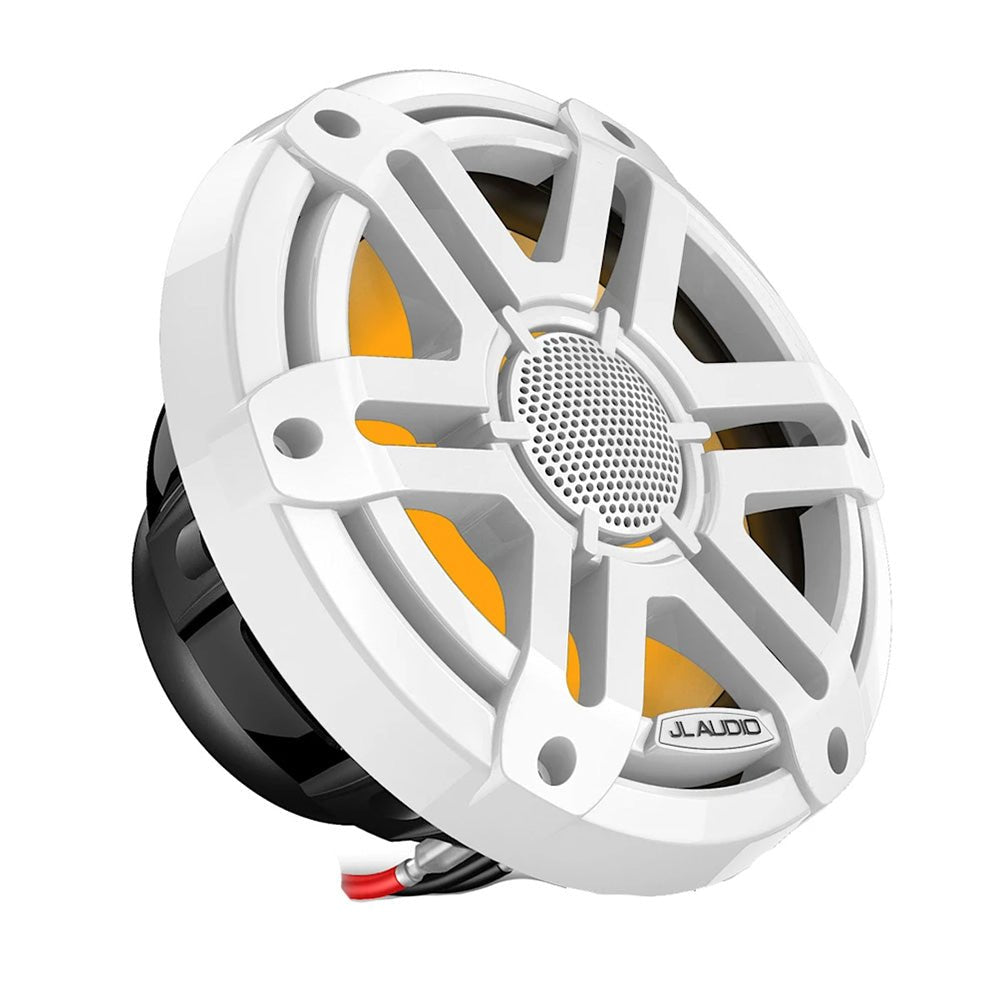 JL Audio M200 Marine Speakers 7.7" w/LED White Sport Grille [010-04757-00] - Houseboatparts.com