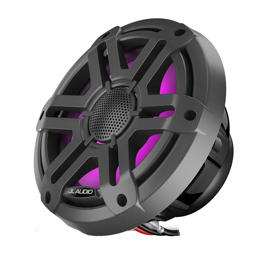 JL Audio M200 Marine Speakers 7.7" w/LED Grey Sport Grille [010-04757-01] - Houseboatparts.com