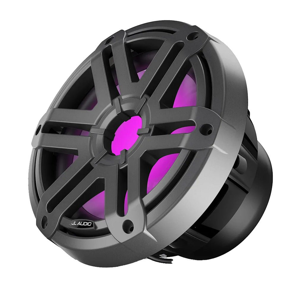 JL Audio M200 Marine Subwoofer 10" w/LED Grey Sport Grille [010-04759-01] - Houseboatparts.com