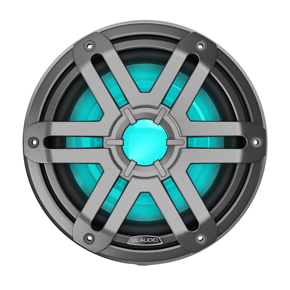 JL Audio M200 Marine Subwoofer 10" w/LED Grey Sport Grille [010-04759-01] - Houseboatparts.com