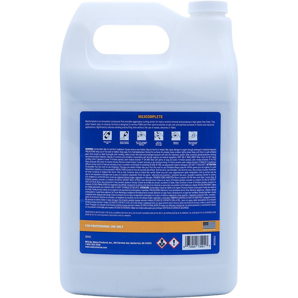 Malco MaxComplete Compound - 1 Gallon *Case of 4 [163001CASE] - Houseboatparts.com