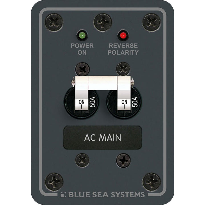 Blue Sea 8079 AC Main Only Circuit Breaker Panel - White Switches [8079] - Houseboatparts.com