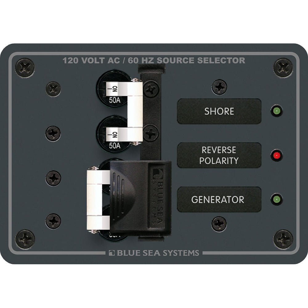 Blue Sea 8061 AC Toggle Source Selector 120V AC - 50AMP [8061] - Houseboatparts.com