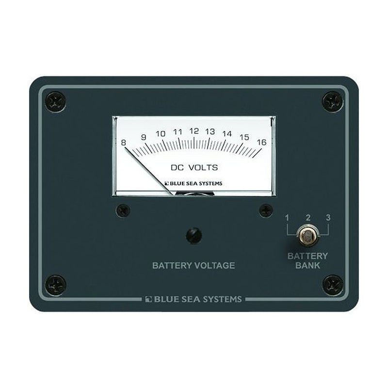 Blue Sea 8015 DC Analog Voltmeter w/Panel [8015] - Houseboatparts.com