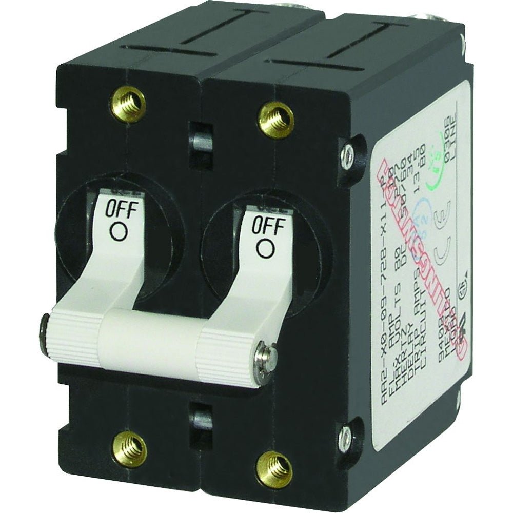 Blue Sea 7233 A-Series Double Pole Toggle - 10AMP - White [7233] - Houseboatparts.com