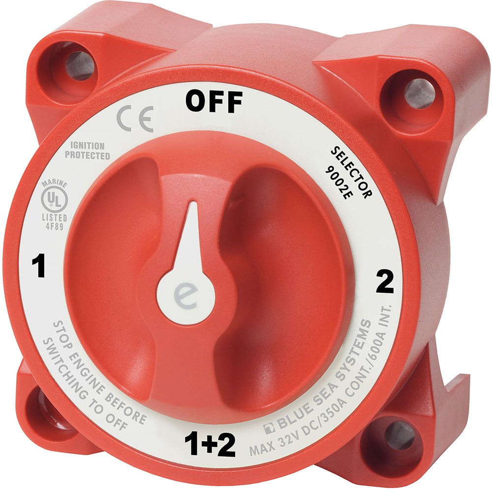 Blue Sea 9002e e-Series Battery Switch Selector w/Alternator Field Disconnect [9002E] - Houseboatparts.com