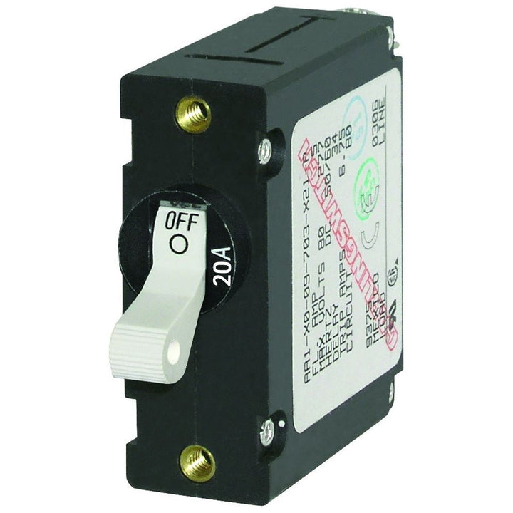 Blue Sea 7214 AC/DC Single Pole Magnetic World Circuit Breaker - 20AMP [7214] - Houseboatparts.com