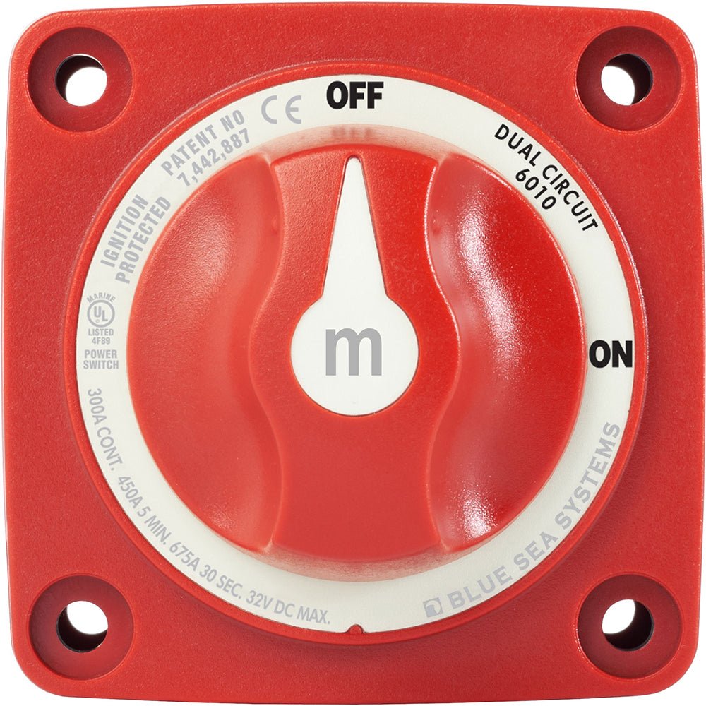 Blue Sea 6010 m-Series (Mini) Battery Switch Dual Circuit [6010] - Houseboatparts.com