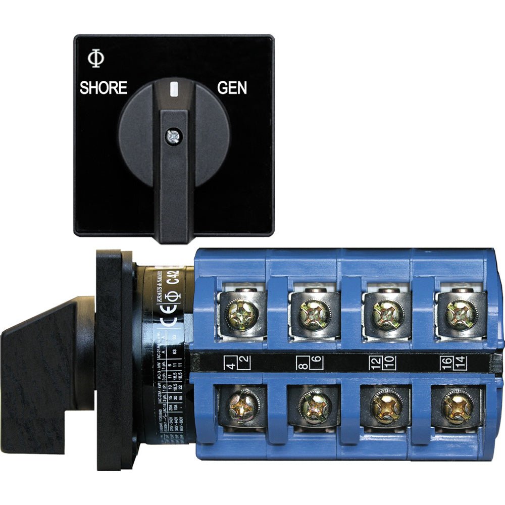 Blue Sea 6337 Switch, AC 120V AC 30A OFF+2 Position [6337] - Houseboatparts.com