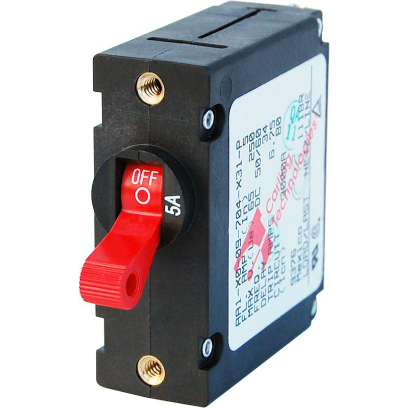 Blue Sea 7201 AC/DC Single Pole Magnetic World Circuit Breaker - 5 AMP [7201] - Houseboatparts.com