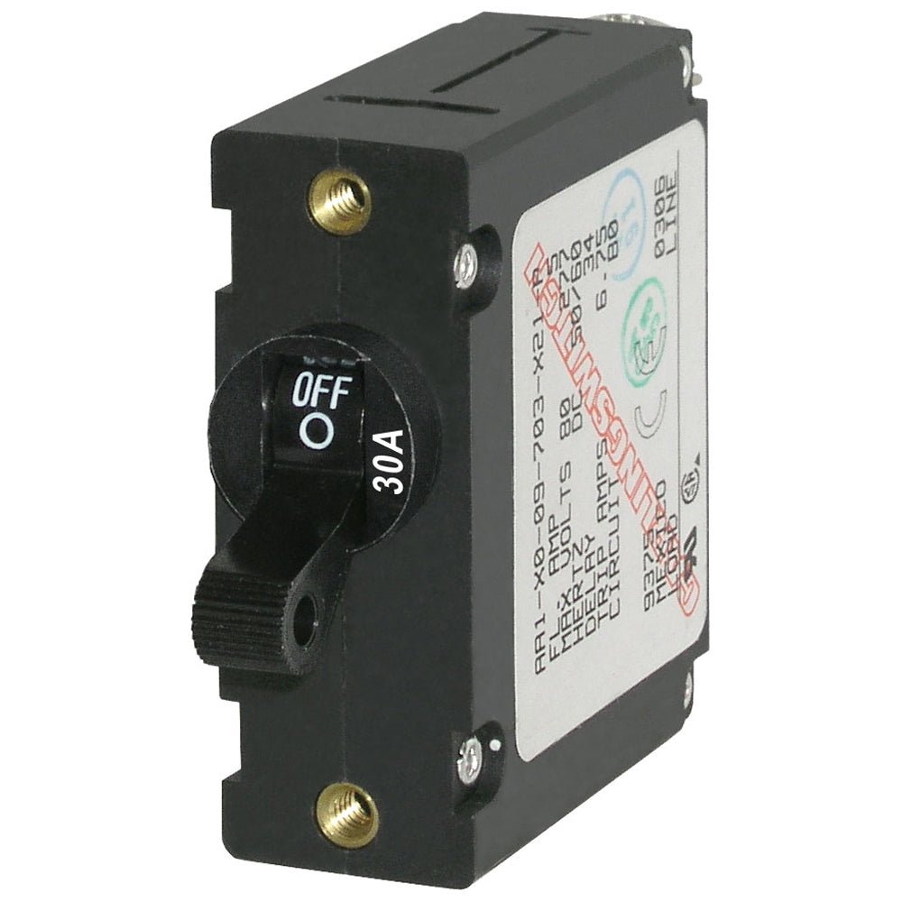 Blue Sea 7220 AC / DC Single Pole Magnetic World Circuit Breaker - 30 Amp [7220] - Houseboatparts.com