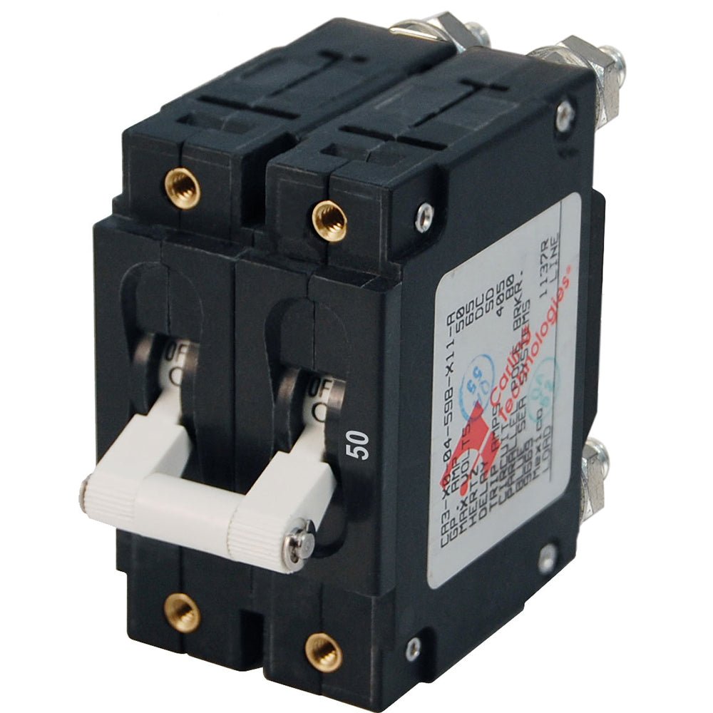 Blue Sea 7251 C-Series Double Pole Circuit Breaker - 50A [7251] - Houseboatparts.com