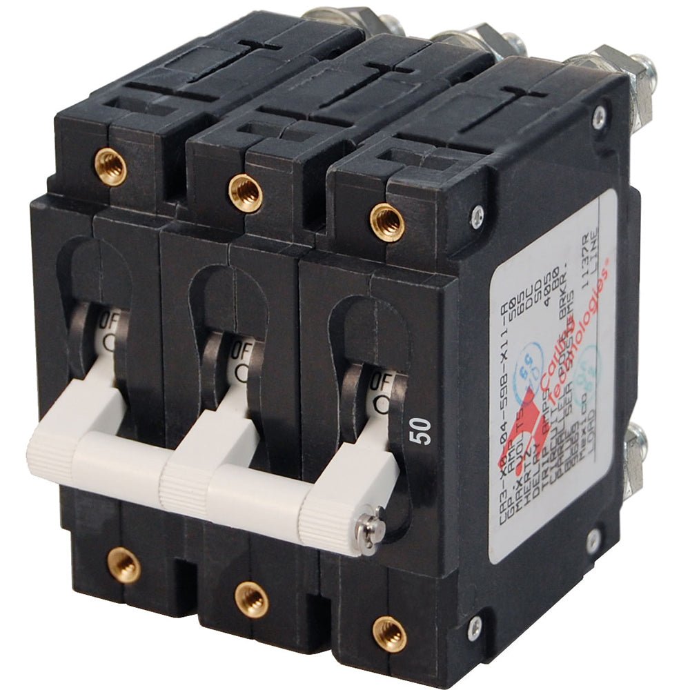 Blue Sea 7287 C-Series Triple Pole Circuit Breaker - 50A [7287] - Houseboatparts.com