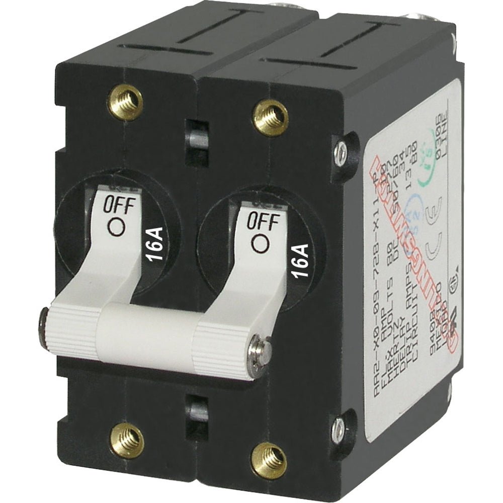 Blue Sea 7294 A-Series Double Pole Toggle - 16A - White [7294] - Houseboatparts.com