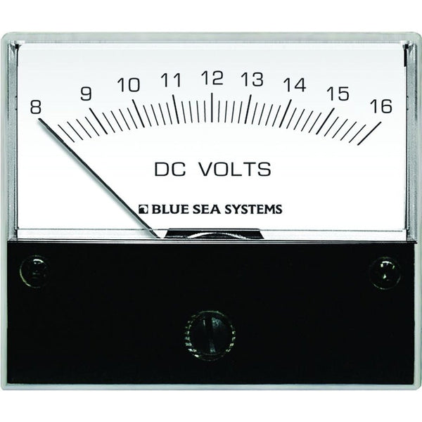 Blue Sea 8003 DC Analog Voltmeter - 2-3/4" Face, 8-16 Volts DC [8003] - Houseboatparts.com