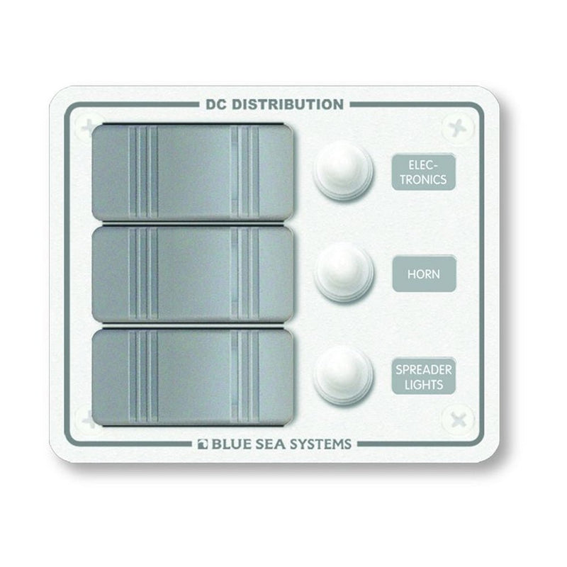 Blue Sea 8274 Water Resistant Panel - 3 Position - White - Vertical Mount [8274] - Houseboatparts.com