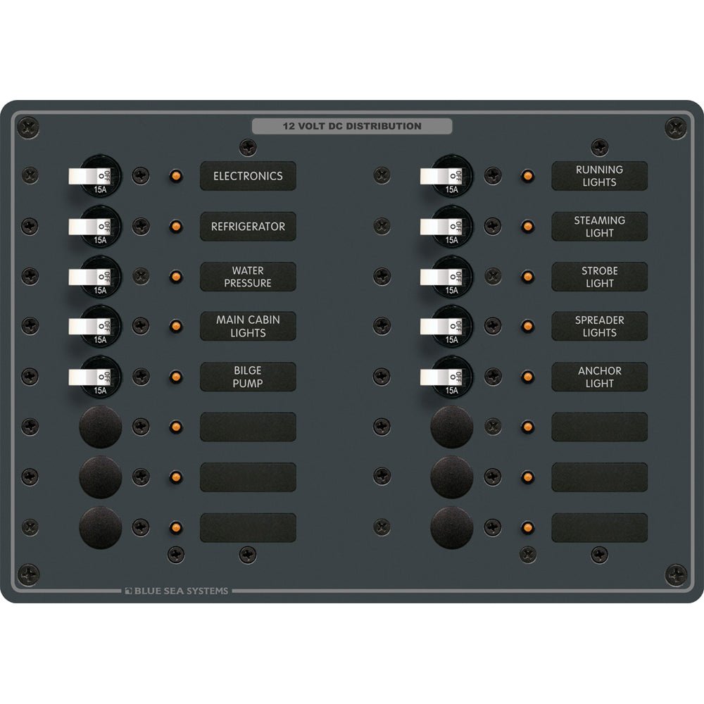 Blue Sea 8377 Panel DC 16 Position [8377] - Houseboatparts.com