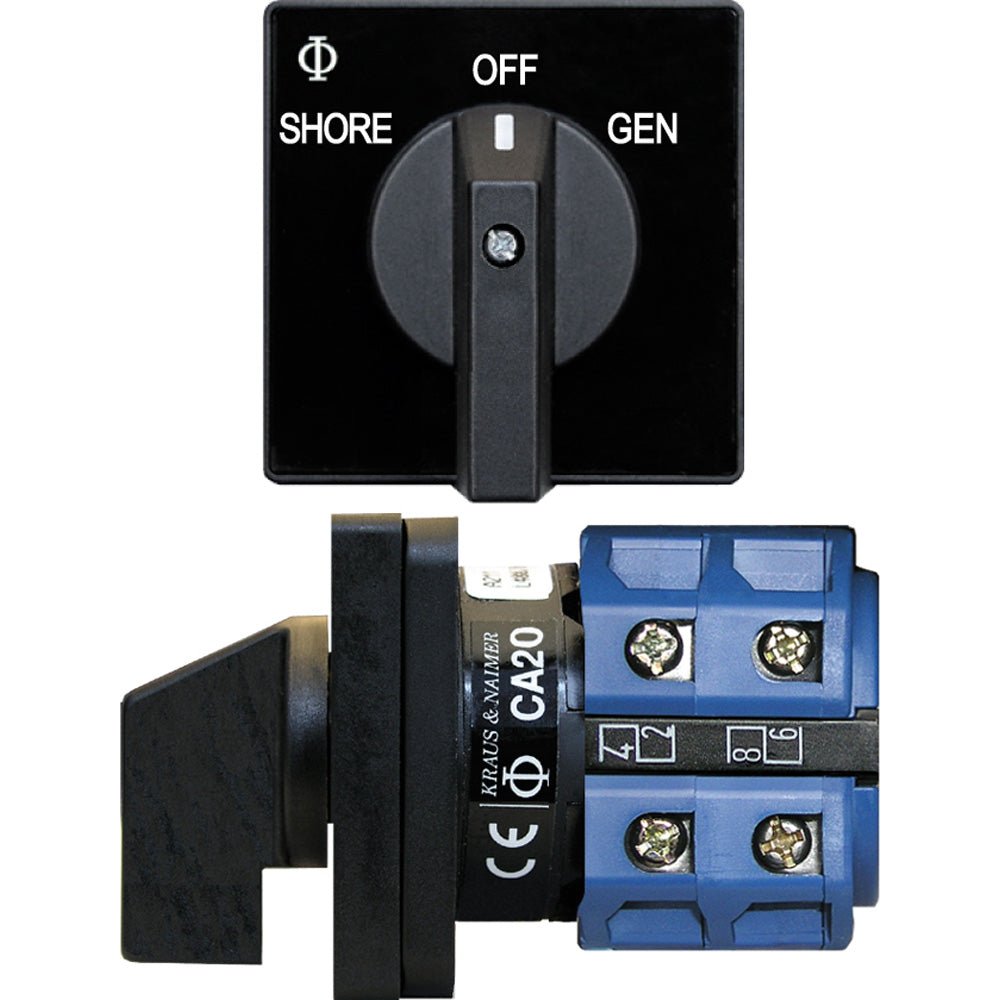 Blue Sea 9009 Switch, AC 120VAC 32A OFF +2 Position [9009] - Houseboatparts.com