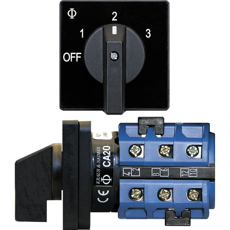 Blue Sea 9010 Switch, AV 120VAC 32A OFF +3 Positions [9010] - Houseboatparts.com