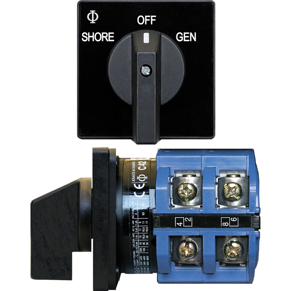 Blue Sea 9011 Switch, AV 120VAC 65A OFF +2 Positions [9011] - Houseboatparts.com