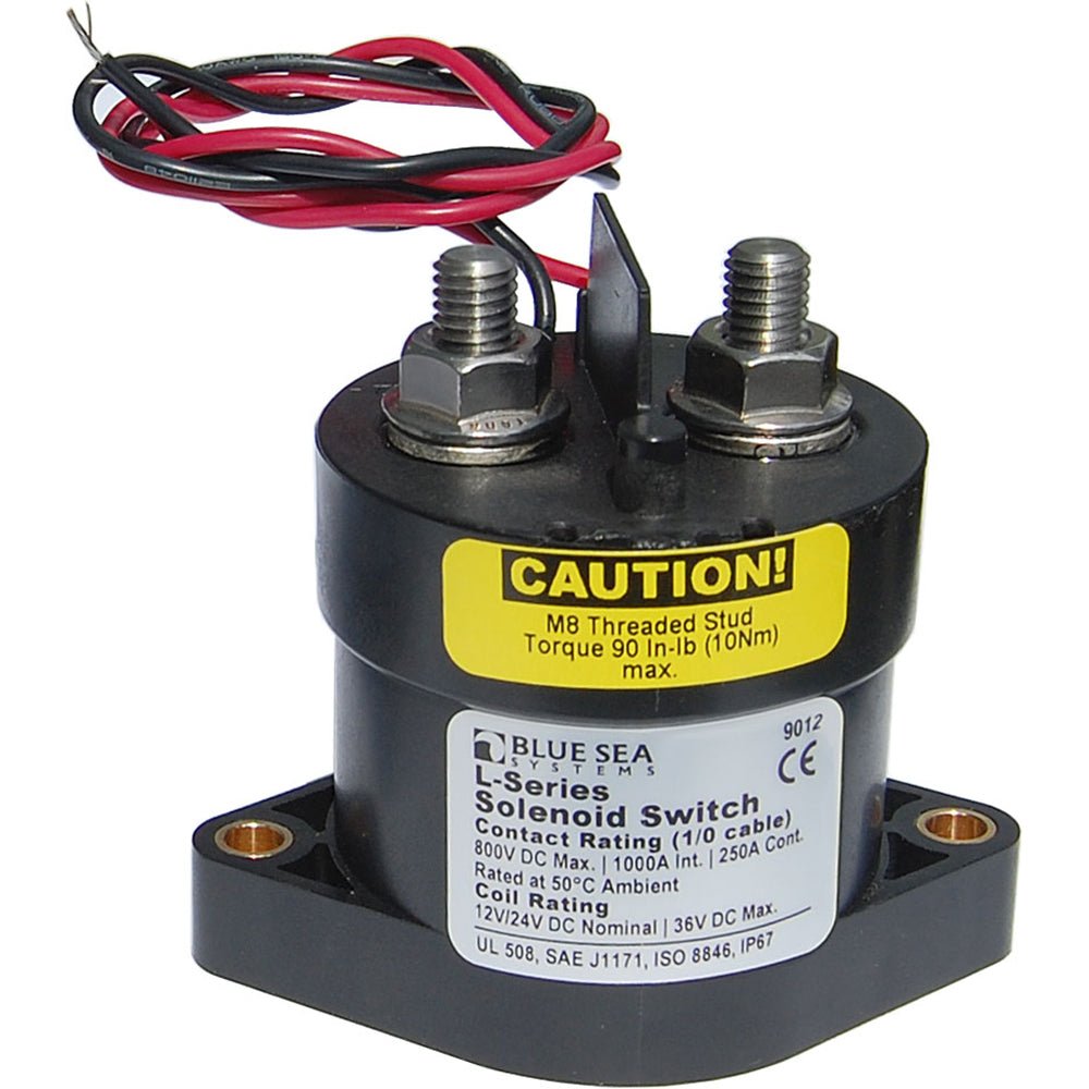 Blue Sea 9012 L Solenoid Switch - 12-24VDC - 250A [9012] - Houseboatparts.com