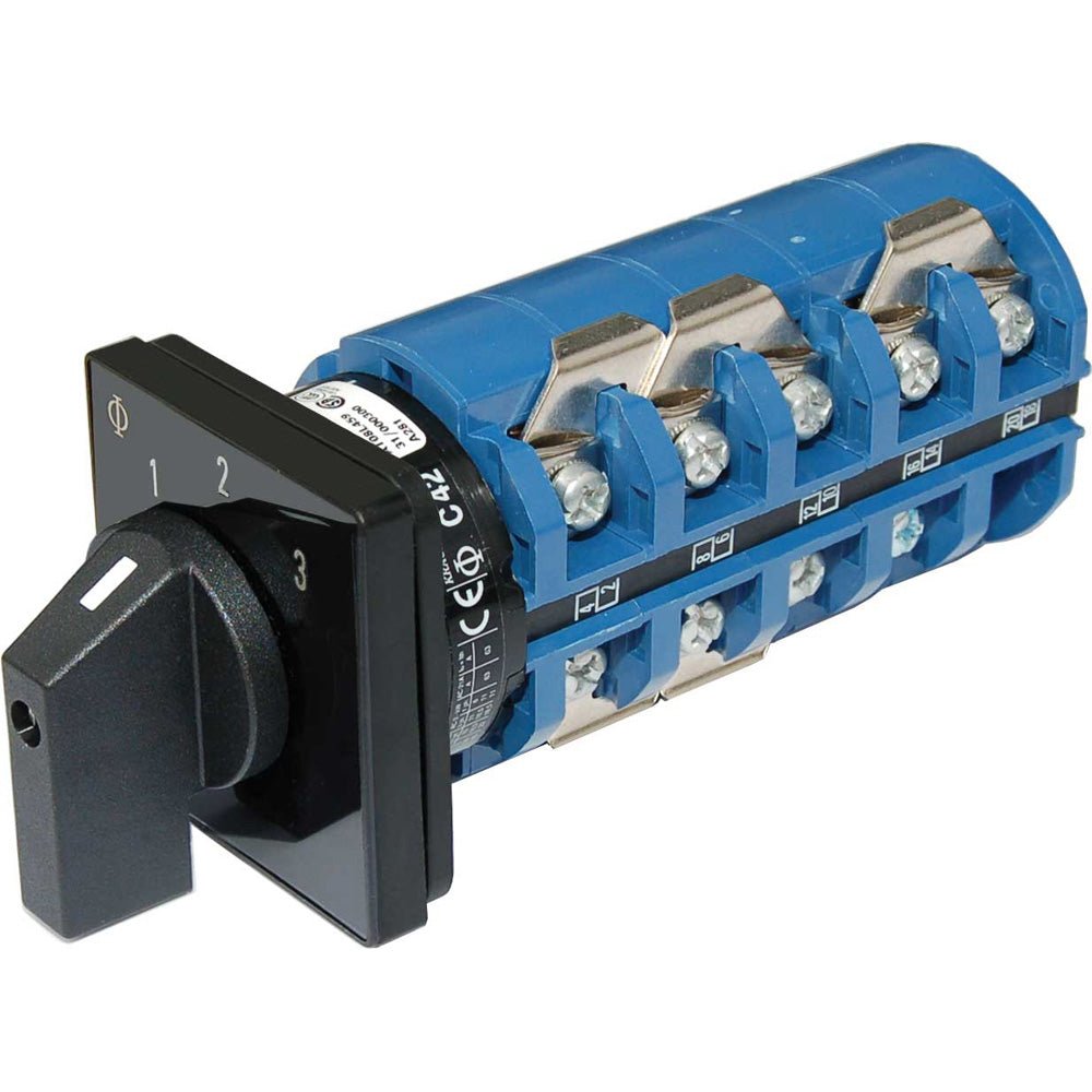 Blue Sea 9077 Switch, AC 240VAC 63A OFF +3 Positions [9077] - Houseboatparts.com