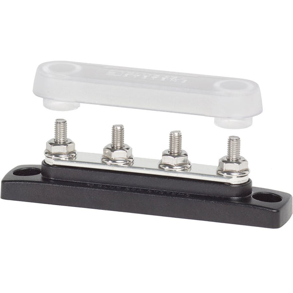Blue Sea 2315 MiniBus 100 Ampere Common BusBar 4 x 10-32 Stud Terminal with Cover [2315] - Houseboatparts.com