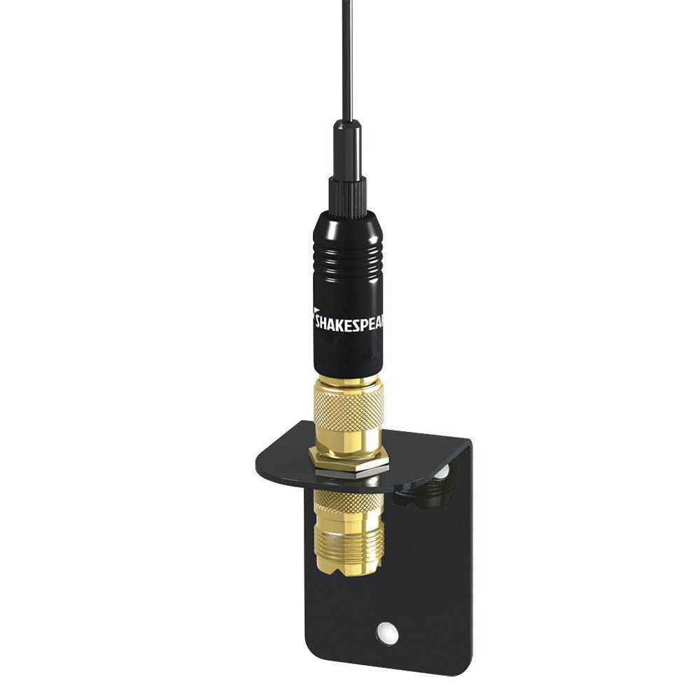 Shakespeare VHF 15in 5216 SS Black Whip Antenna - Bracket Included [5216] - Houseboatparts.com