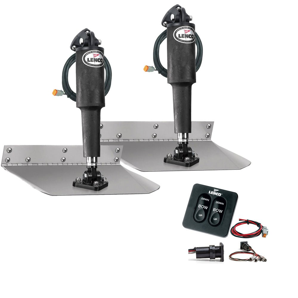 Lenco 9" x 9" Standard Trim Tab Kit w/Standard Tactile Switch Kit 12V [TT9X9] - Houseboatparts.com