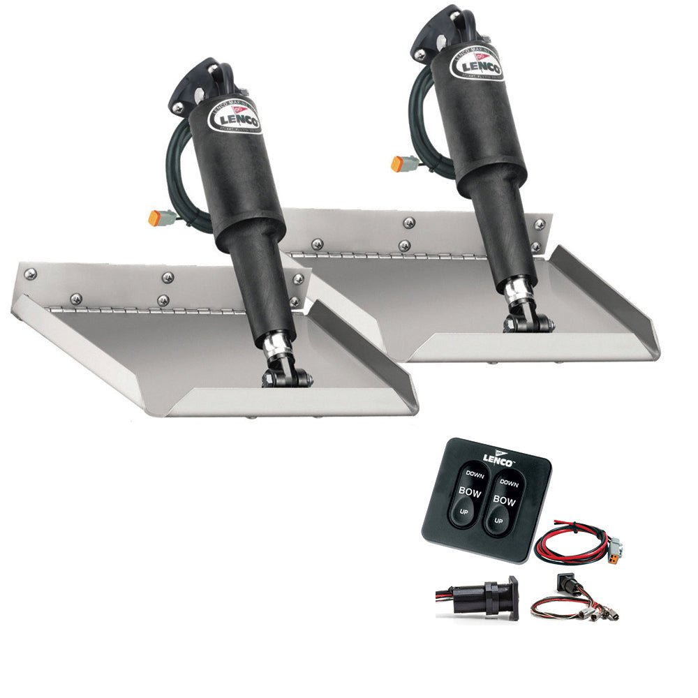 Lenco 12" x 9" Edgemount Kit w/Standard Tactile Switch Kit 12V [TT12X9E] - Houseboatparts.com