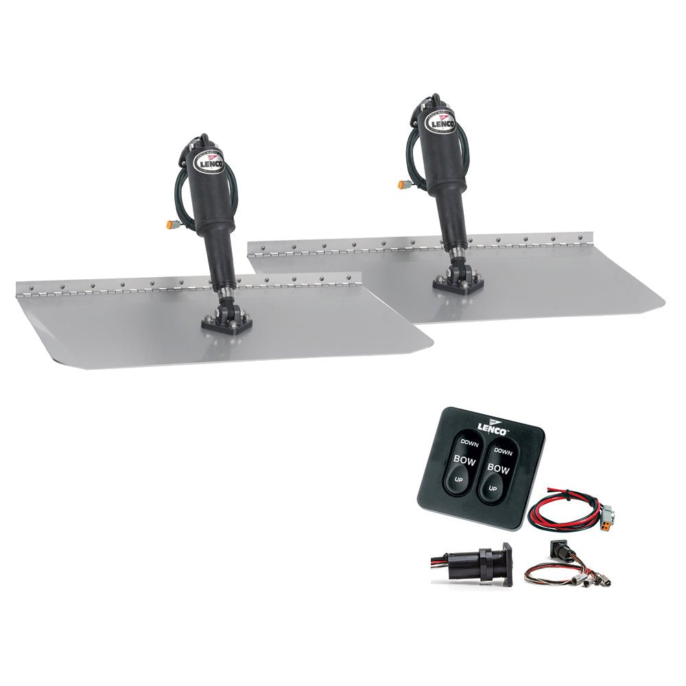 Lenco 12"x12" Standard Trim Tab Kit w/Standard Integrated Switch 12V [15105-102] - Houseboatparts.com