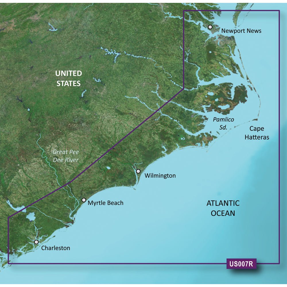 Garmin BlueChart g3 Vision HD - VUS007R - Norfolk - Charleston - microSD/SD [010-C0708-00] - Houseboatparts.com