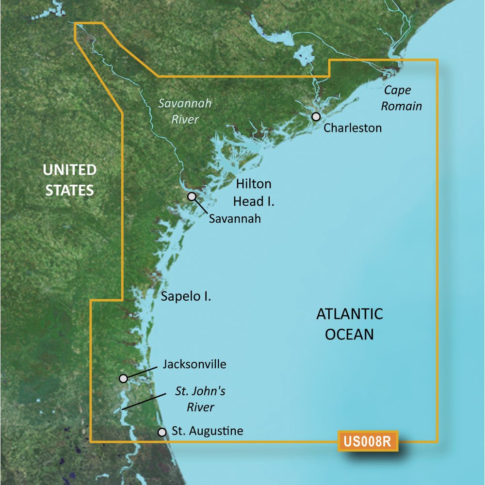 Garmin BlueChart g3 Vision HD - VUS008R - Charleston to Jacksonville - microSD/SD [010-C0709-00] - Houseboatparts.com