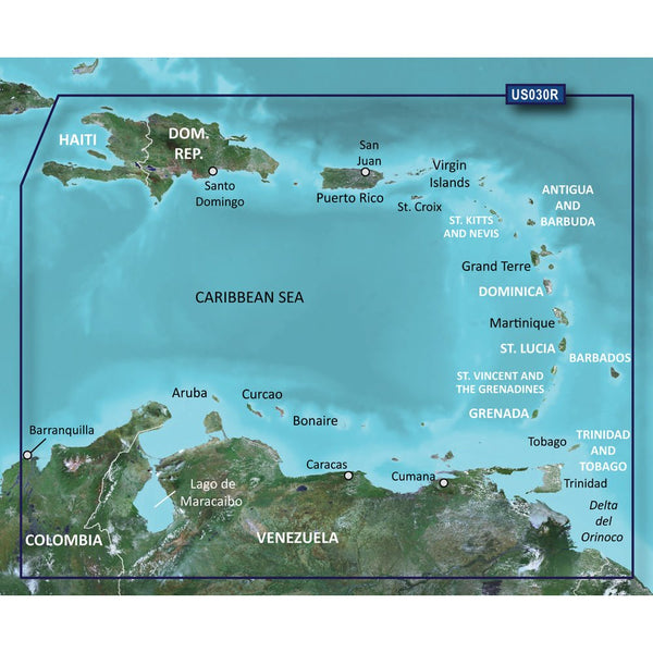 Garmin BlueChart g3 Vision HD - VUS030R - Southeast Caribbean - microSD/SD [010-C0731-00] - Houseboatparts.com