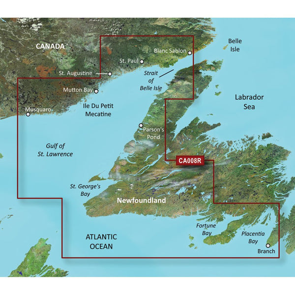 Garmin BlueChart g3 Vision HD - VCA008R - Newfoundland West - microSD/SD [010-C0694-00] - Houseboatparts.com