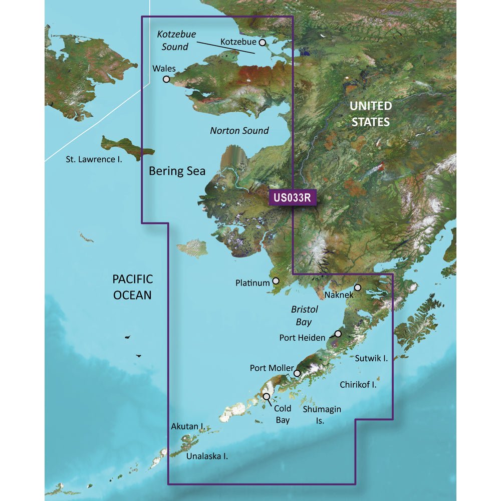 Garmin BlueChart g3 Vision HD - VUS033R - Bristol Bay - Kotzebue Snd. - microSD/SD [010-C0734-00] - Houseboatparts.com