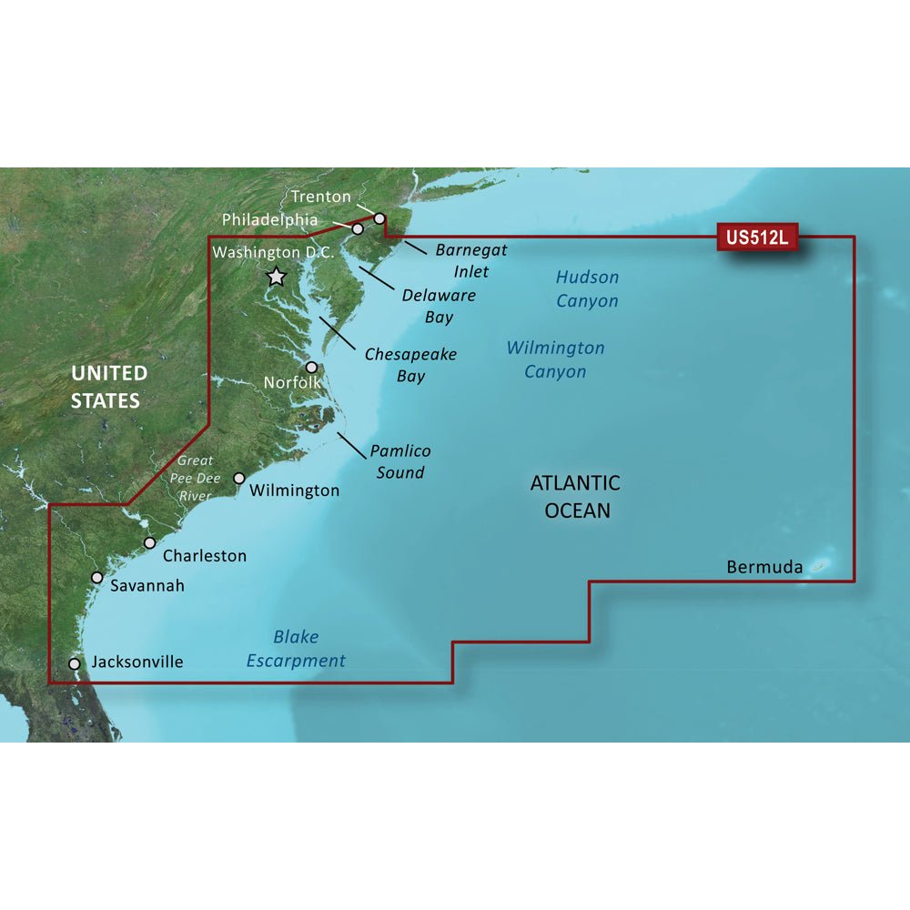 Garmin BlueChart g3 Vision HD - VUS512L - Mid-Atlantic - microSD/SD [010-C0741-00] - Houseboatparts.com
