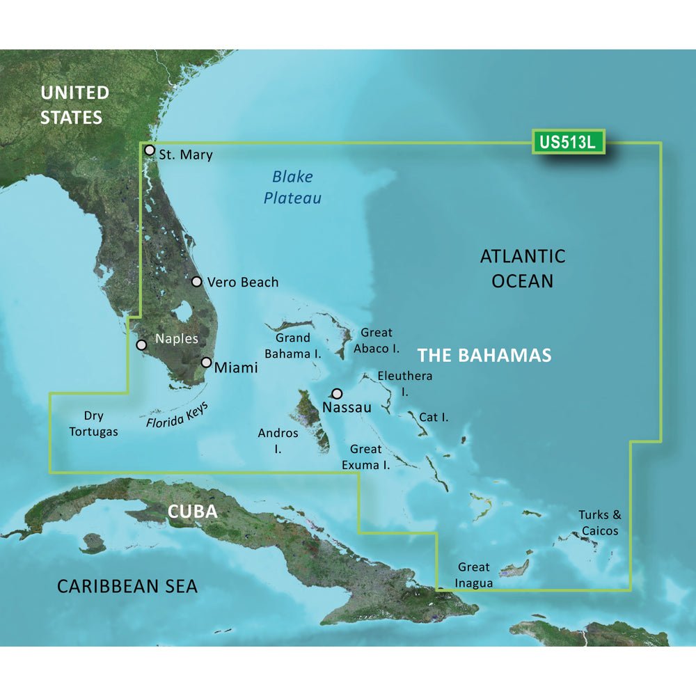 Garmin BlueChart g3 Vision HD - VUS513L - Jacksonville - Bahamas - microSD/SD [010-C0742-00] - Houseboatparts.com