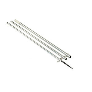 Lee's 18.5' Bright Silver Pole w/Black Spike Step Tube 1.5" [MX8718CR] - Houseboatparts.com