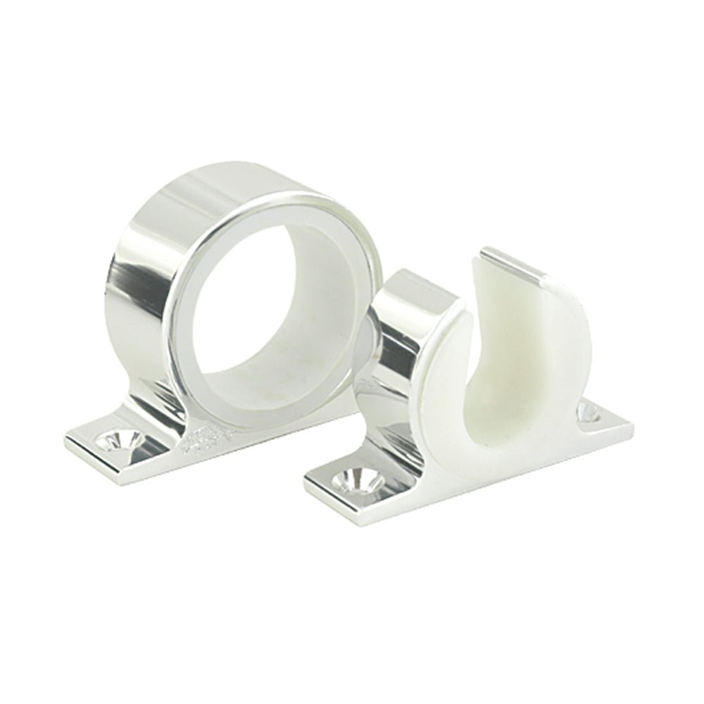 Lee's Single Rod Rack Set - Bright Silver Finish [MC70SL] - Houseboatparts.com
