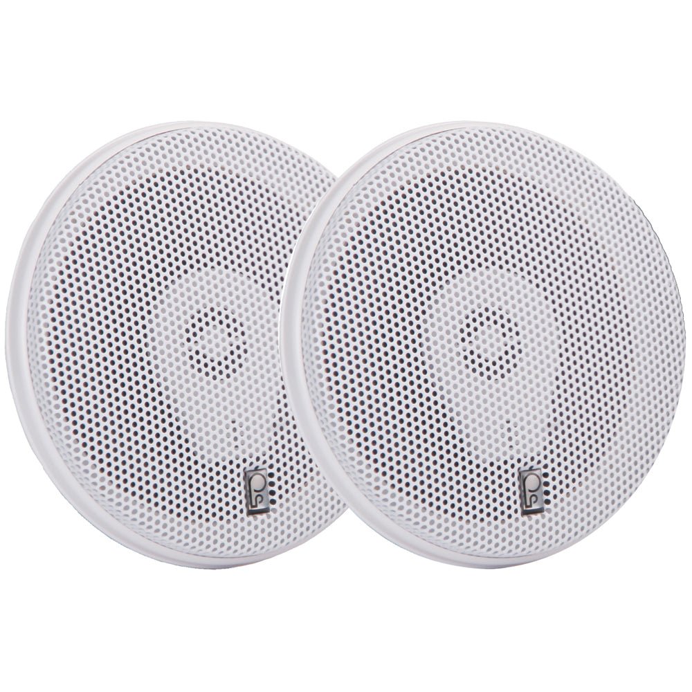 Poly-Planar MA-8505W 5" 200 Watt Titanium Series Speakers - White [MA8505W] - Houseboatparts.com